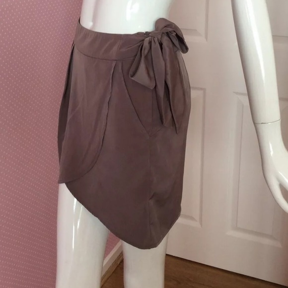 H & m wrap tie skirt purple Lilac 2 xs - Picture 7 of 10
